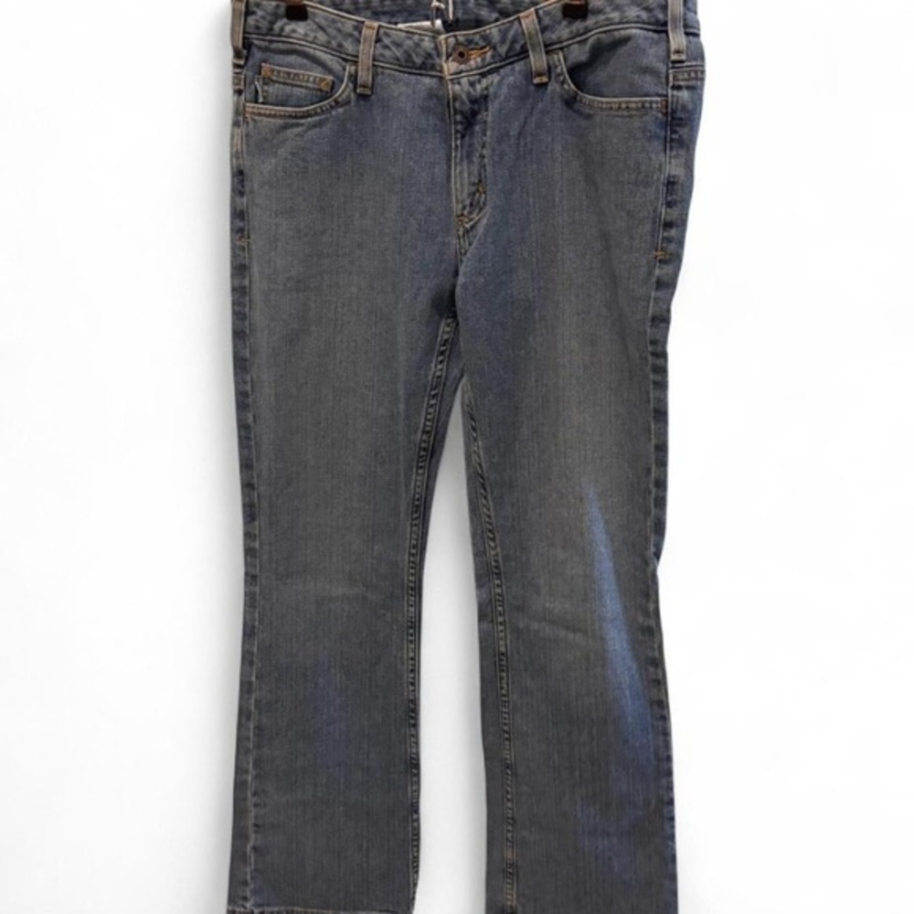Carhartt Womens Curvy Fit Bootcut Jeans Medium Wash Blue WB040 FBI 8 x 32